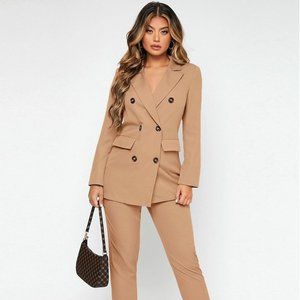 SHEIN SXY Lapel Neck Double Breasted Blazer & Pants Suit NWT